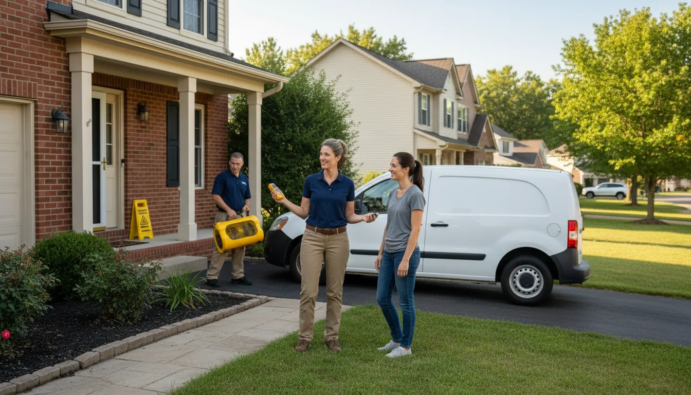 Residential water damage restoration in Hampshire, IL